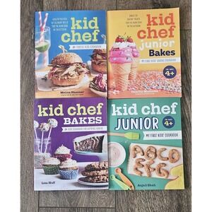 Set of 4 : Kid Chef - Easy Cookbook for Foodie Kids Colleen Kennedy - Perfect